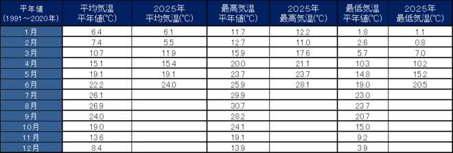 年間気温表