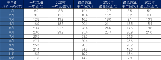 年間気温表