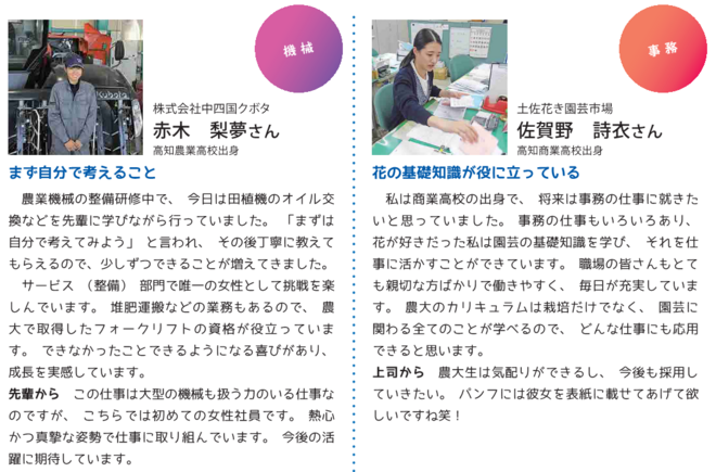 多方面で活躍する卒業生１